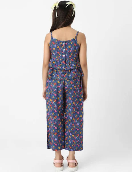 Nautinati Girls Combo Set of Tiered Top and Bottoms