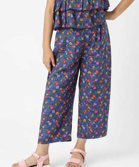 Nautinati Girls Combo Set of Tiered Top and Bottoms
