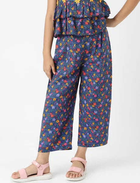 Nautinati Girls Combo Set of Tiered Top and Bottoms