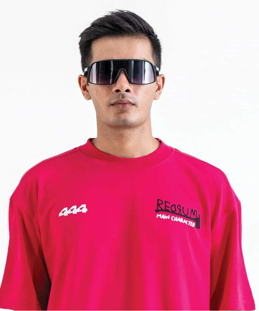 Redrum Pink Oversized T-Shirt